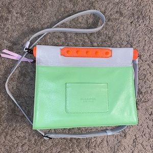 Min and Mon Vali Crossbody Green and Orange Grey and Pink